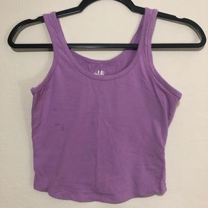 purple tank crop top